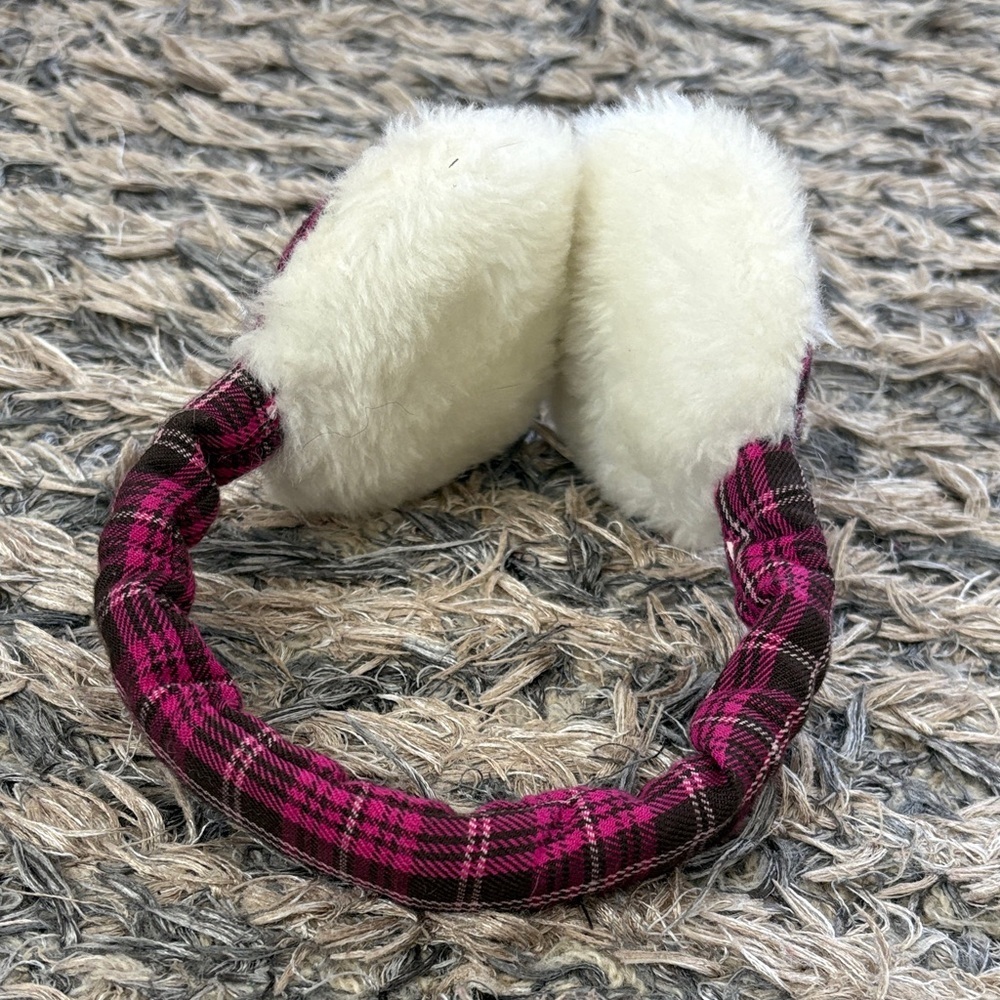 Nike Pink Plaid Earmuffs, Adjustable Length - Picture 5 of 8
